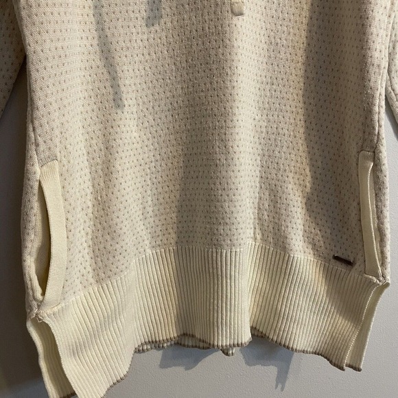 Avalanche Drawstring Cowl Neck Womens Tunic Sweater Cream Brown Pockets … - Picture 3 of 9